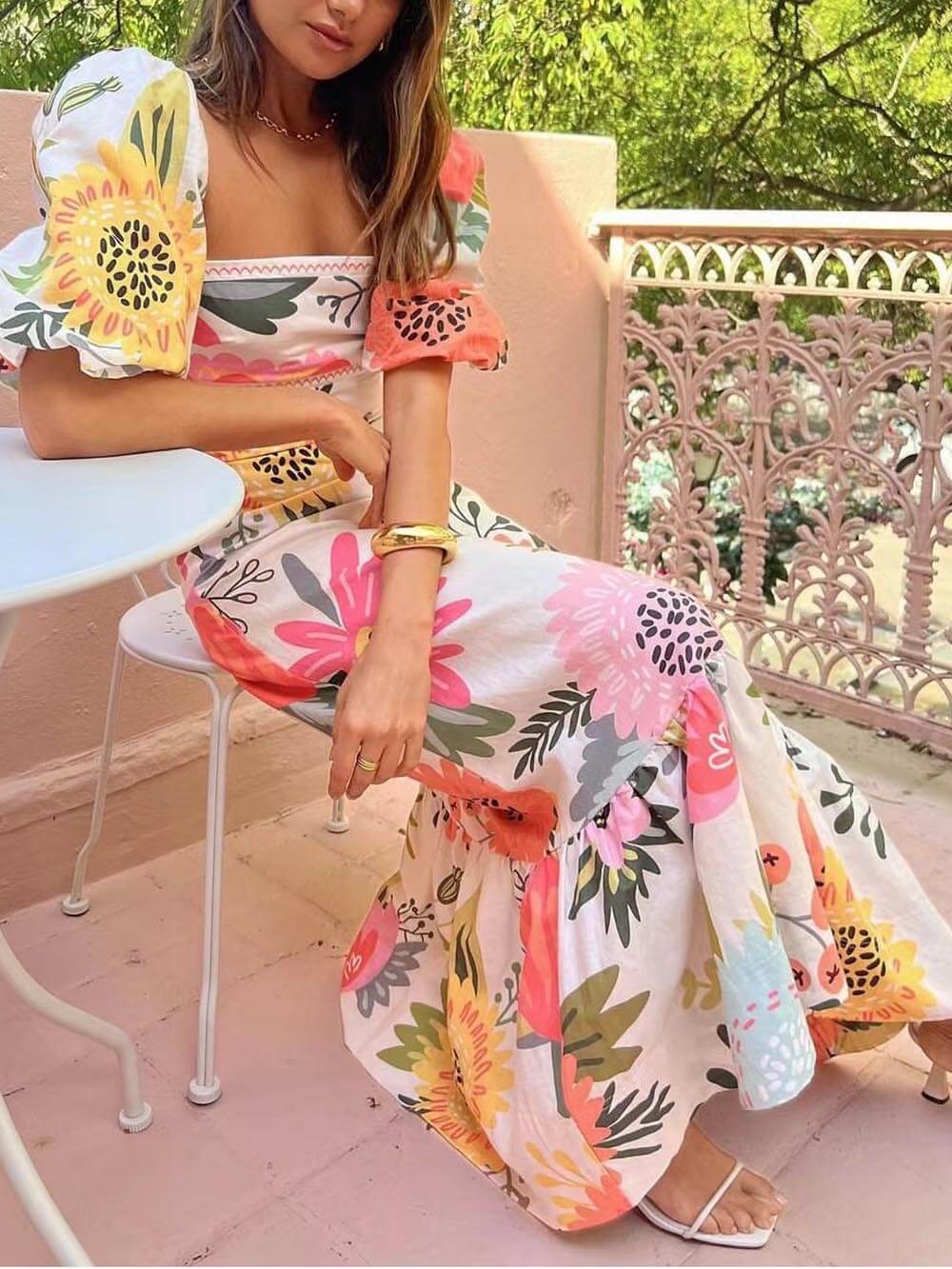 CM | Maxi vestido con estampado floral