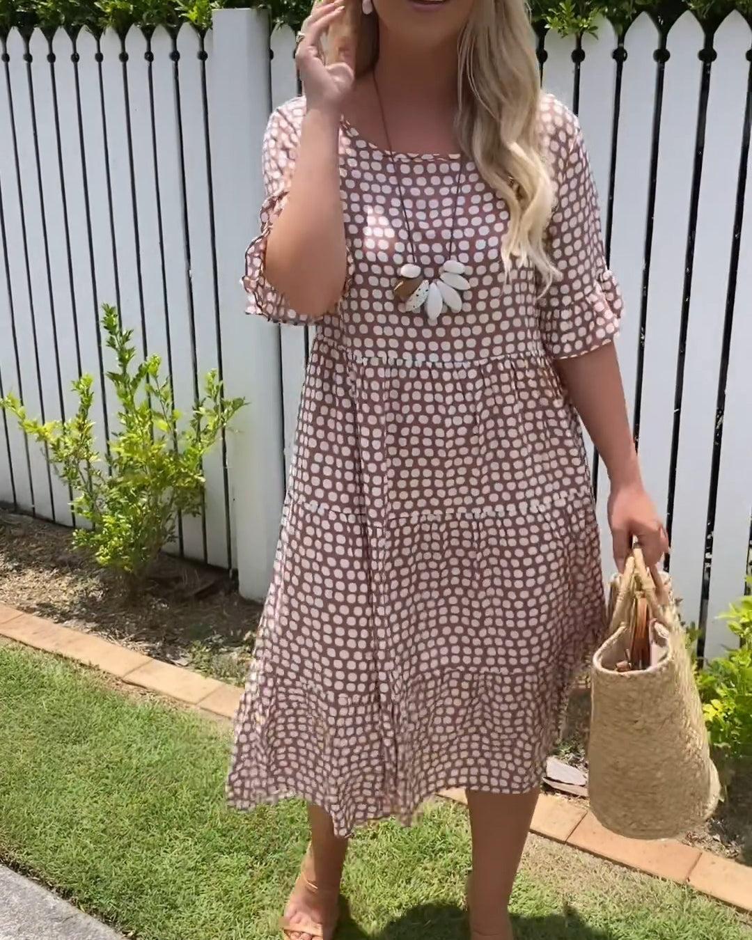 CM | Vestido midi de manga corta