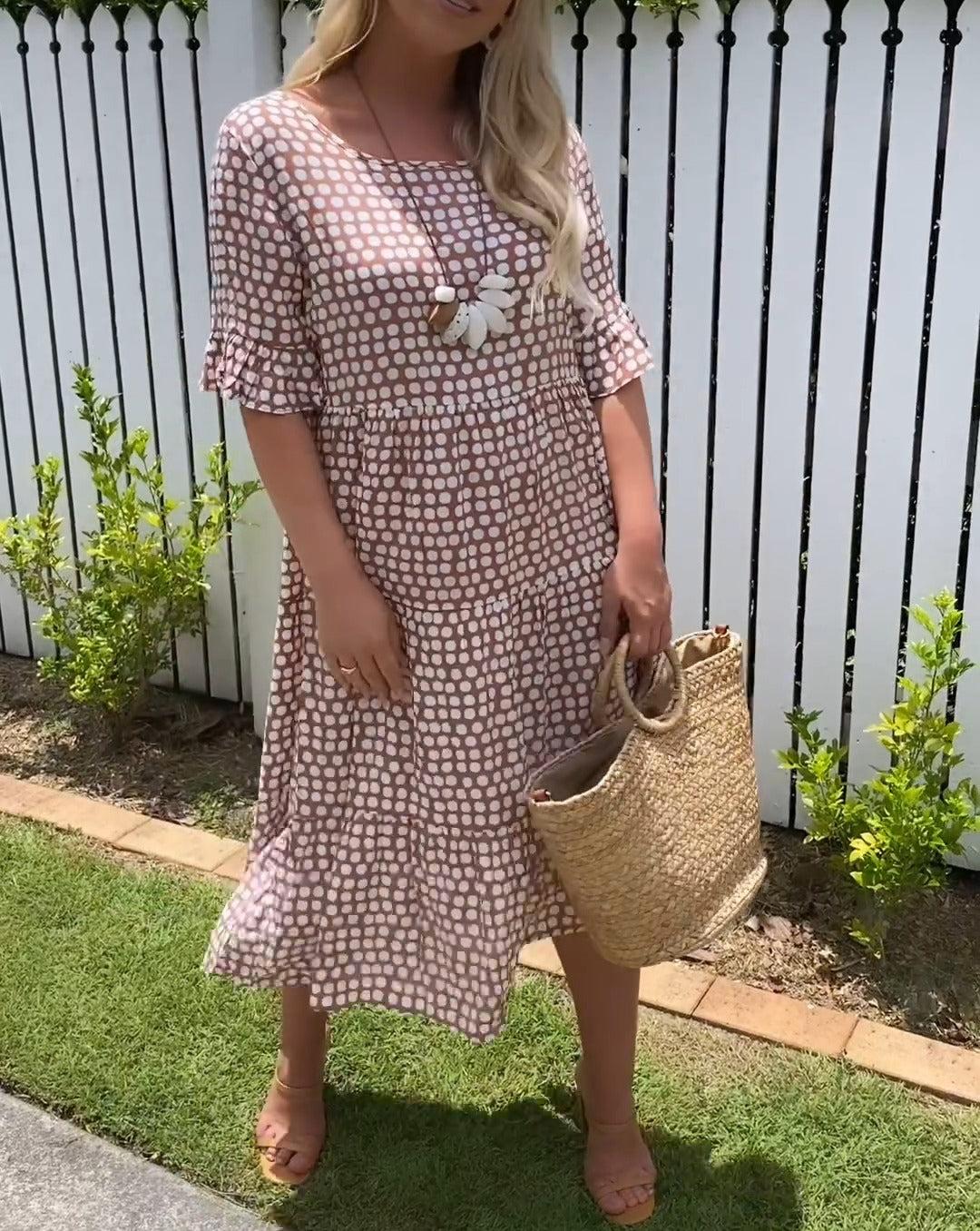 CM | Vestido midi de manga corta