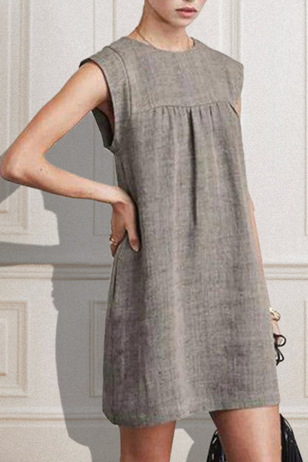 CM | MINI VESTIDO CASUAL SIN MANGAS A-LINE