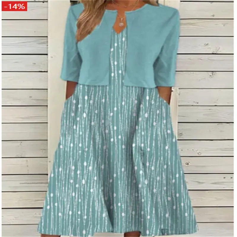 CM | Flowers Vestido midi de dos piezas