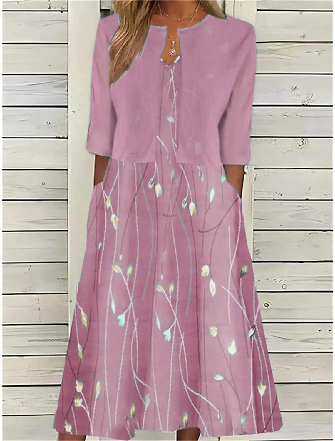 CM | Flowers Vestido midi de dos piezas