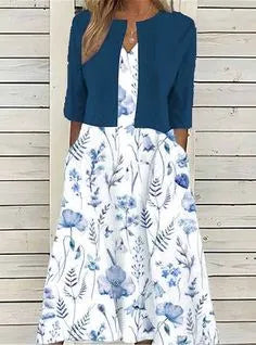 CM | Flowers Vestido midi de dos piezas