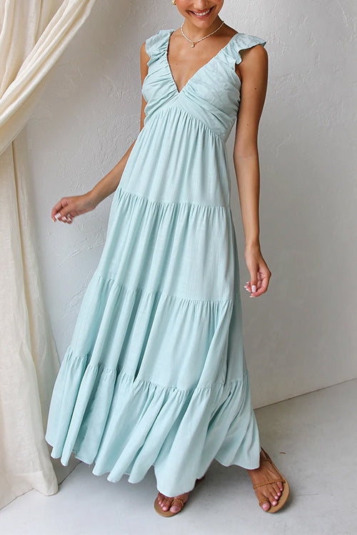 CM | Vestido largo sin mangas de lino