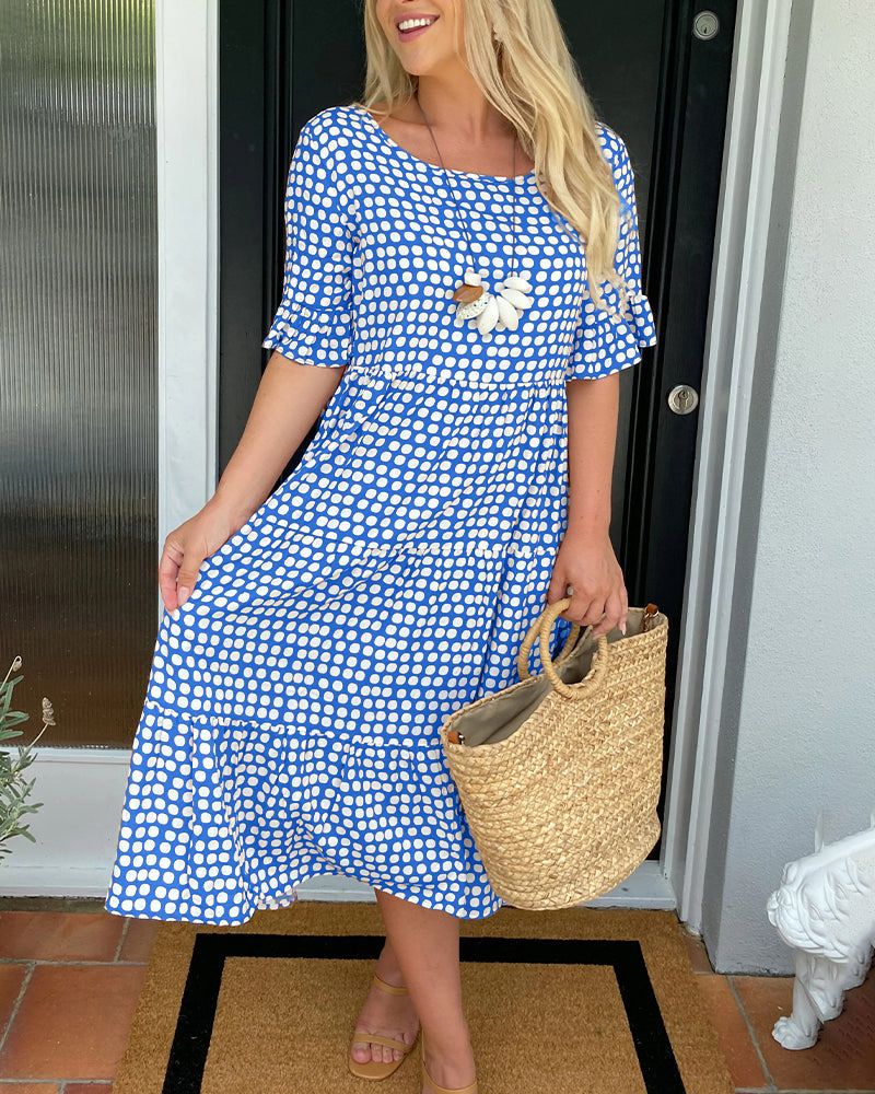CM | Leslie | Vestido midi de lunares
