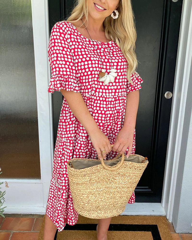 CM | Leslie | Vestido midi de lunares