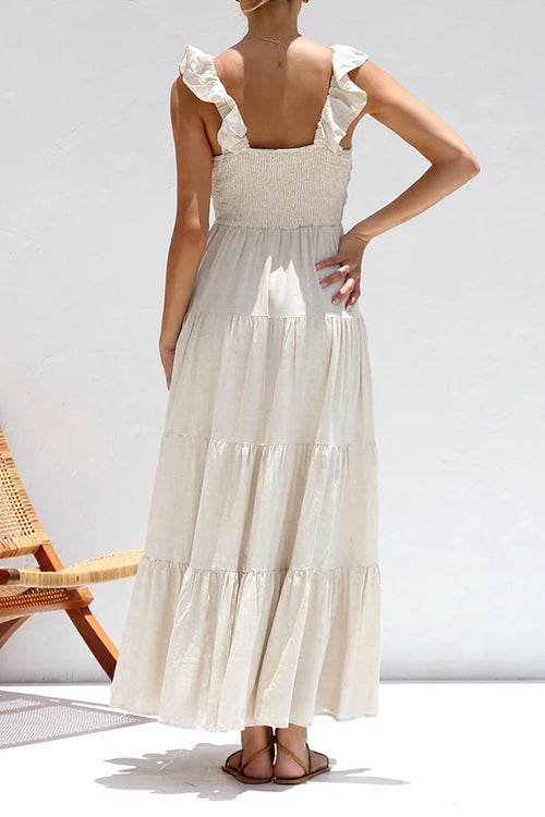 CM | Vestido largo sin mangas de lino