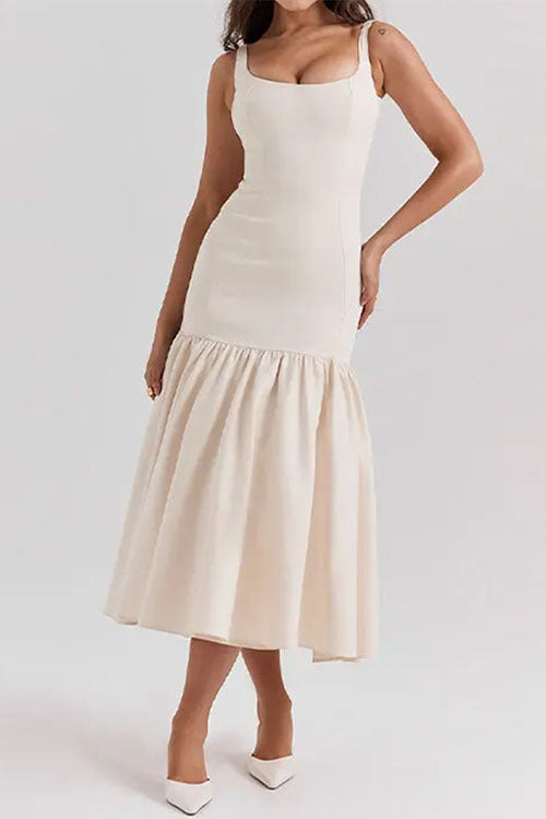 CM | Vestido midi con volantes