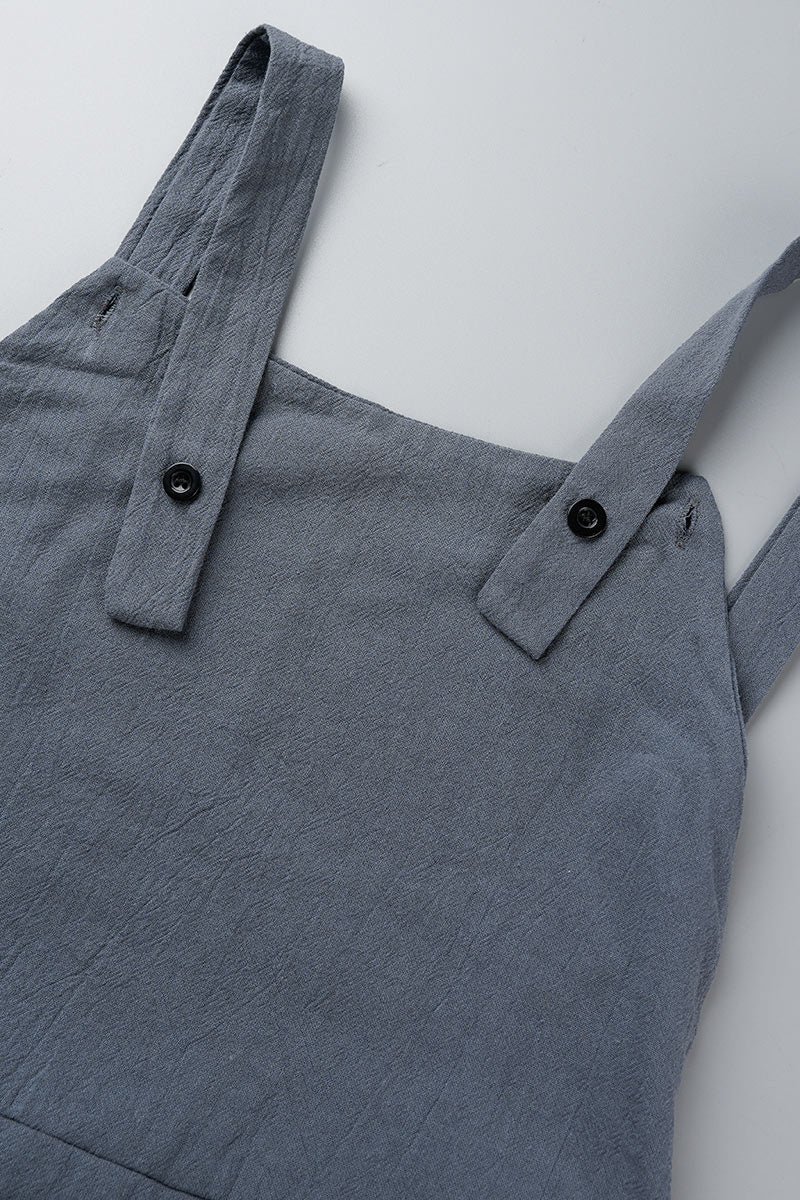 CM | Casual Solid Buckle Square Collar Regular Jumpsuits (5 Colores)