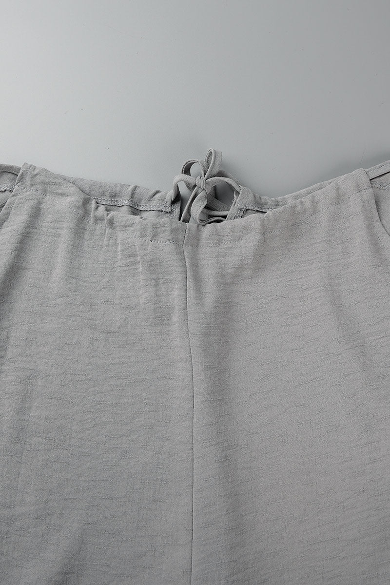CM | Casual color sólido U cuello suelto monos