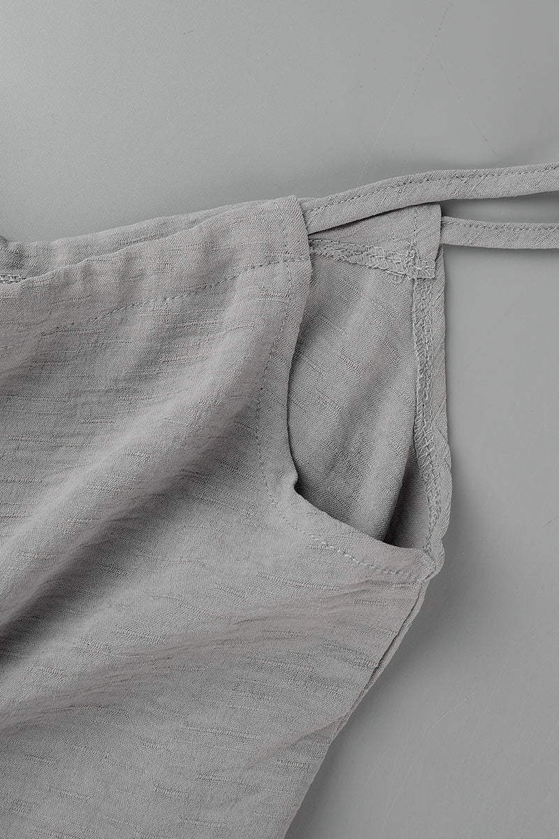 CM | Casual color sólido U cuello suelto monos