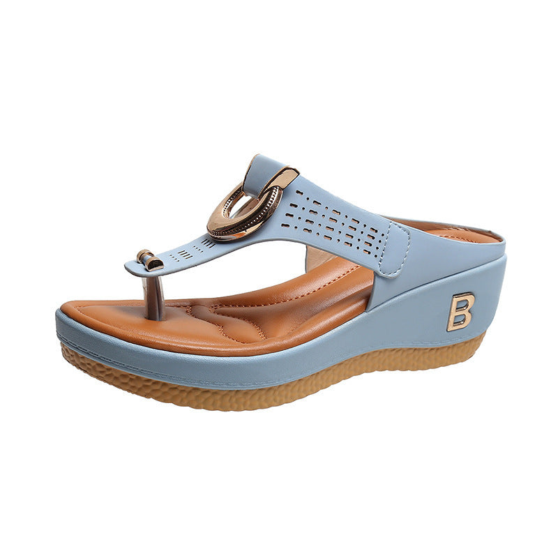 CM | - Sandalias con plataforma de piel