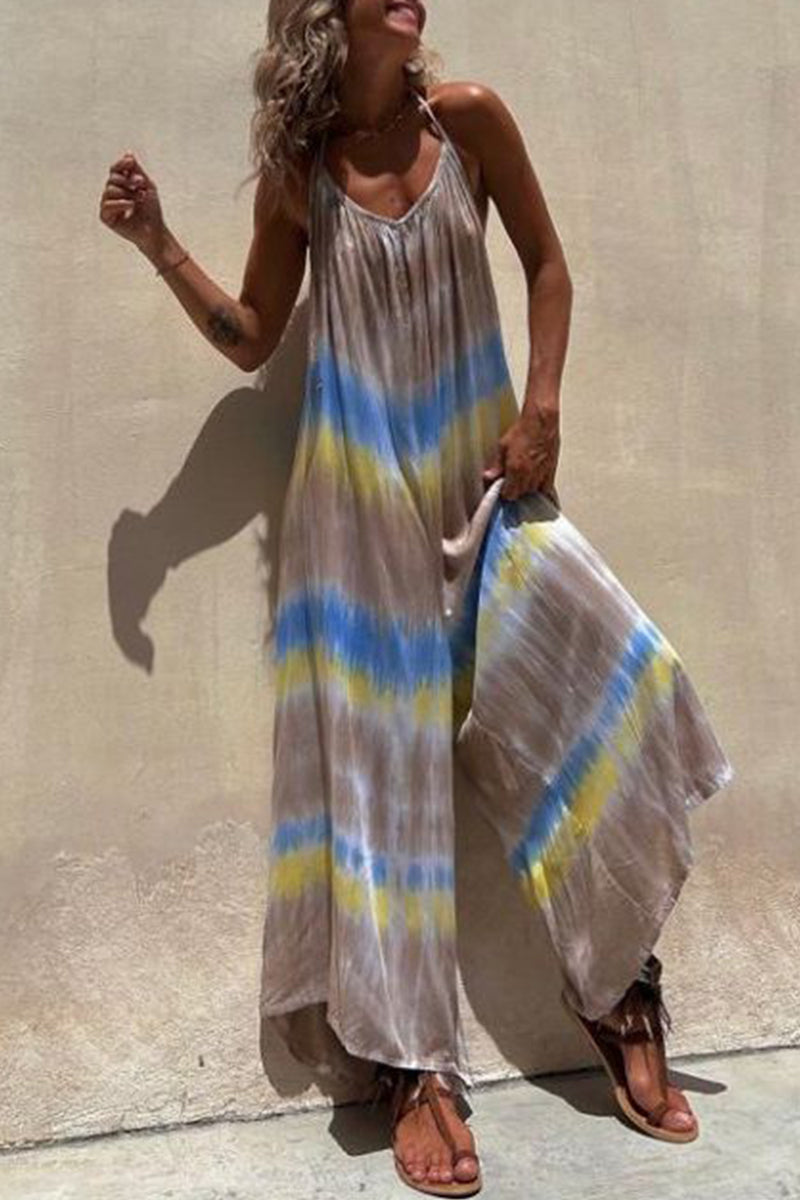 CM | Casual College Print Contraste U Neck Loose Jumpsuits