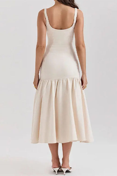 CM | Vestido midi con volantes