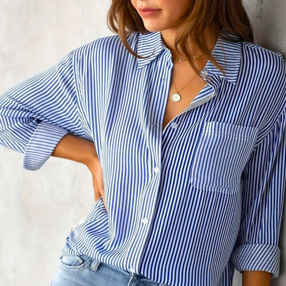 CM | blusa casual a rayas para mujer