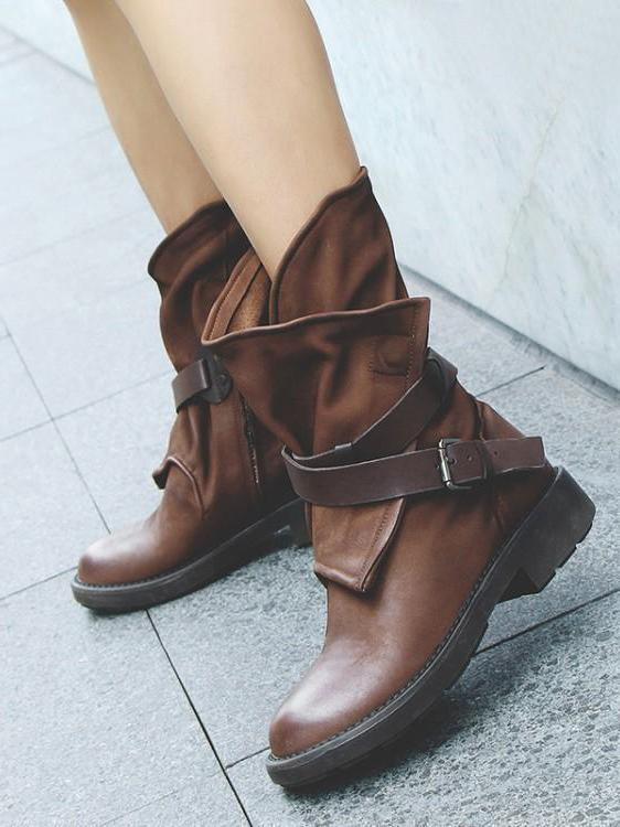 CM | Botines vintage con hebillas