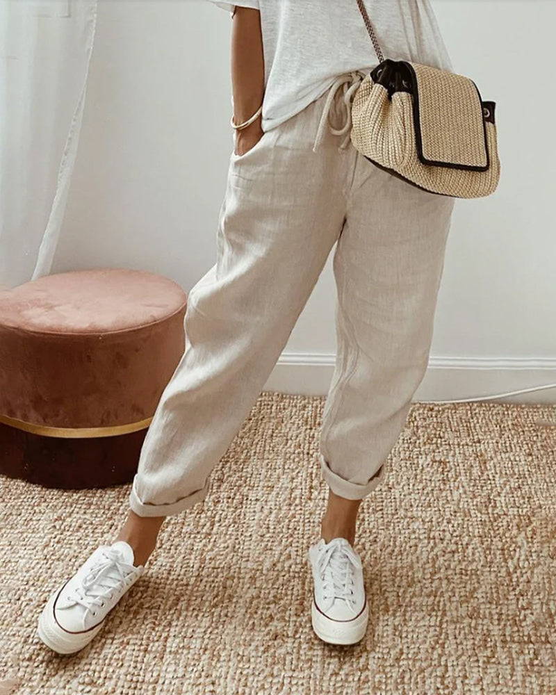 CM | Pantalones de cuerda enrollados