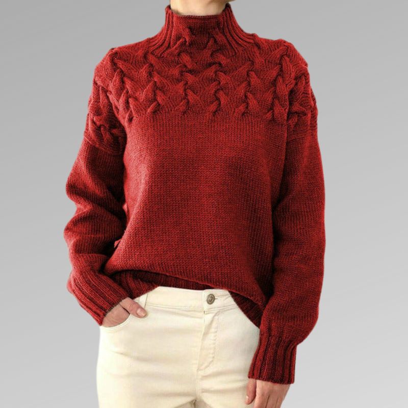CM | Anya™ Elegante y cálido jersey de cuello alto