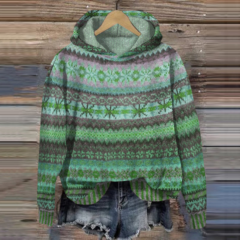 CM Elegante sudadera vintage con capucha