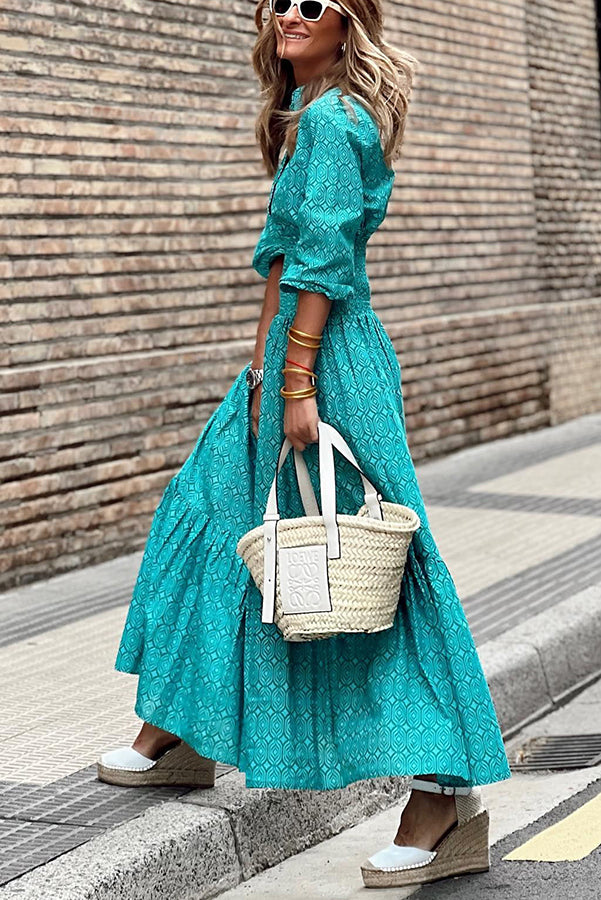 CM | Special Treat Vestido maxi estampado con cintura elástica