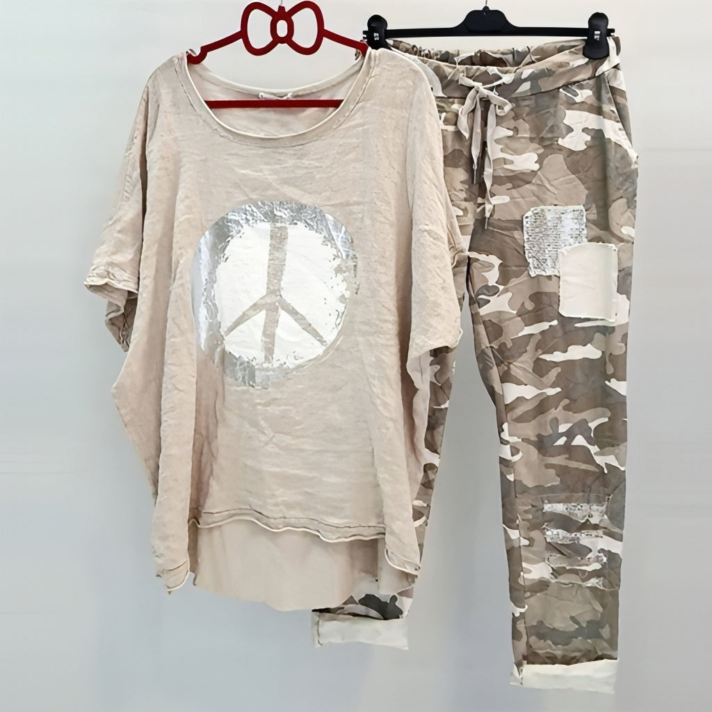 CM | Fresco y vaporoso conjunto de camisa y pantalón