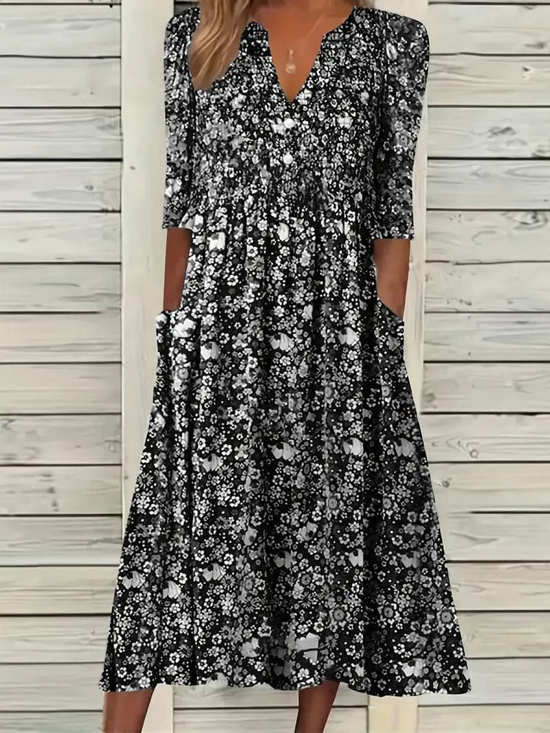 CM | Precioso maxi vestido con pliegues