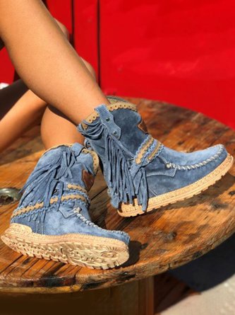 CM | Boho botas de flecos occidental