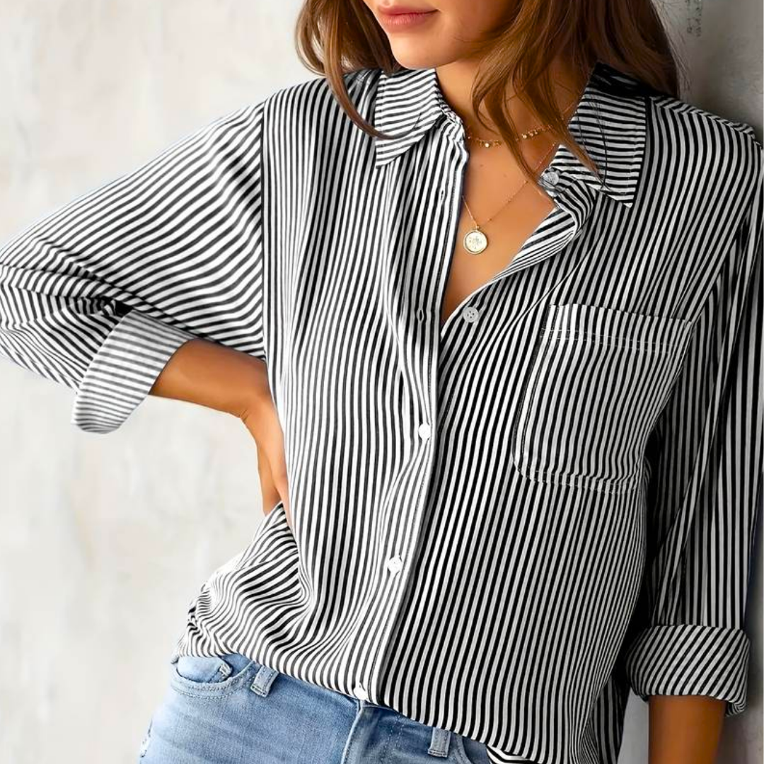 CM | blusa casual a rayas para mujer