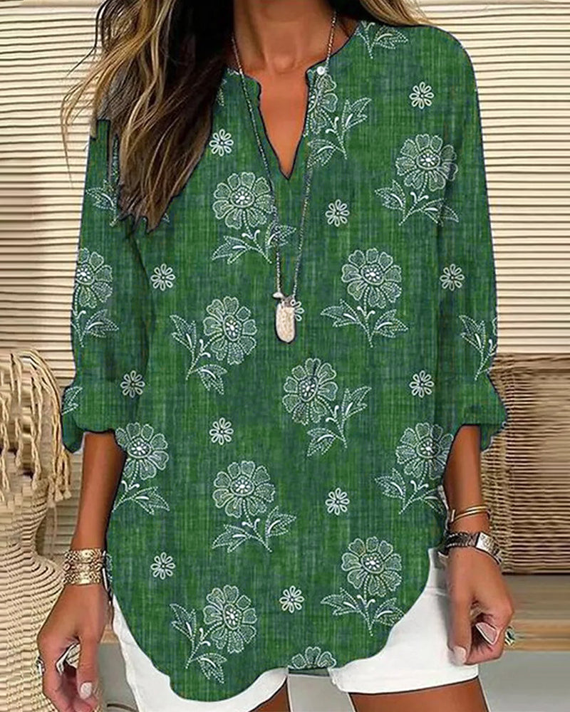 CM | Blusa casual con estampado floral