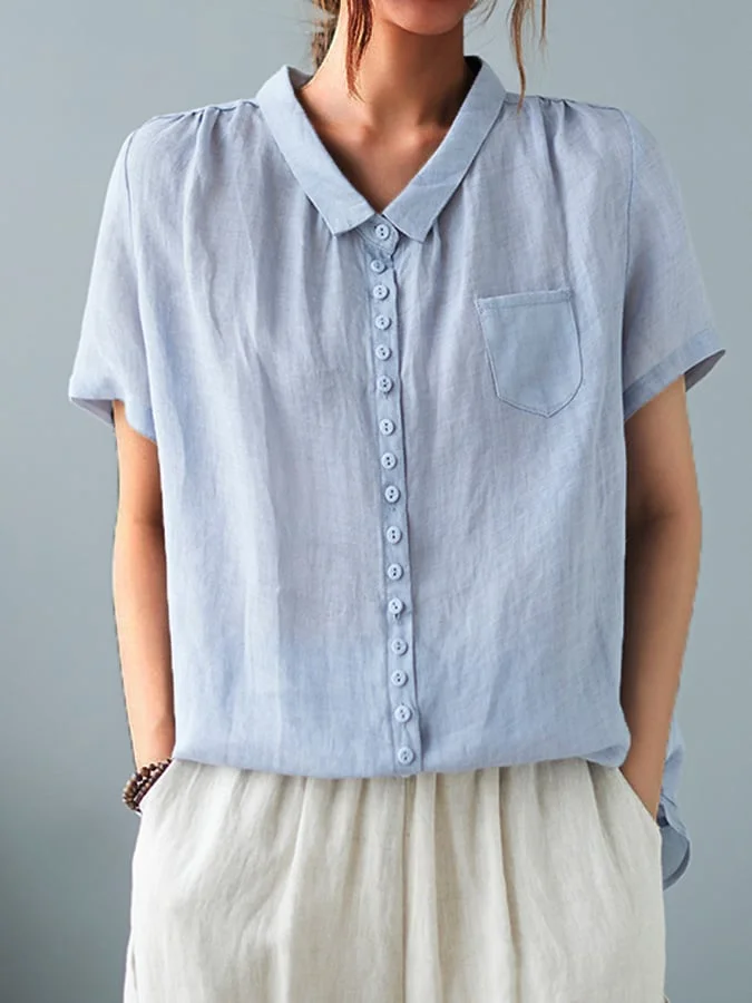 CM | Camisa suelta, informal y monocolor