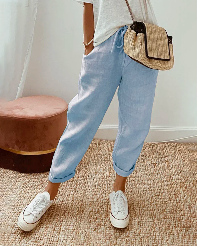 CM | Pantalones de cuerda enrollados