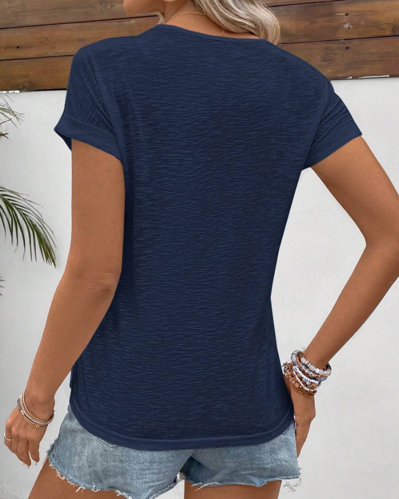 CM MW | Cuello redondo Manga corta monocolor