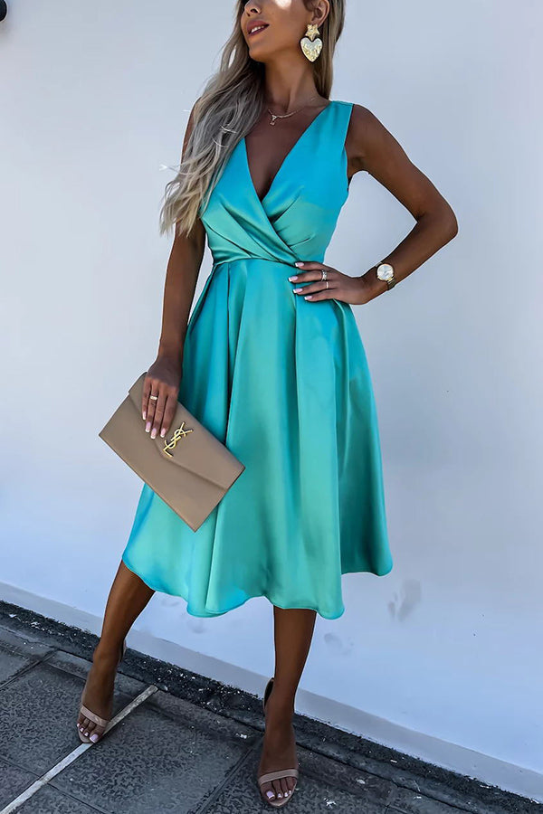 CM | Vestido midi de satén Hold You In My Memory