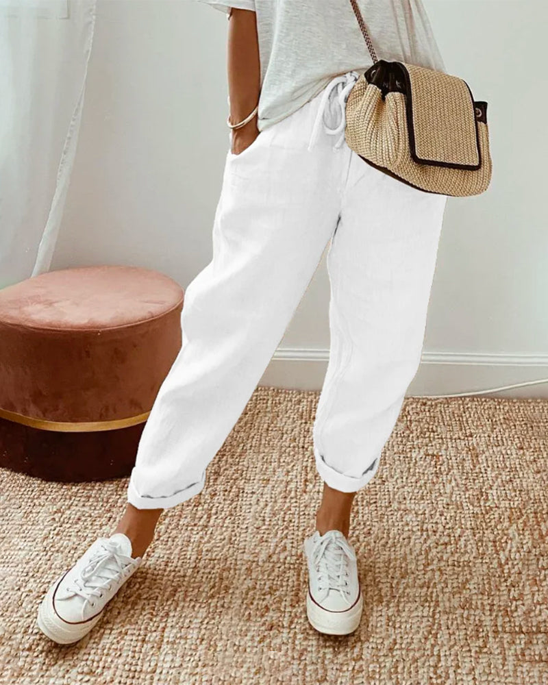 CM | Pantalones de cuerda enrollados