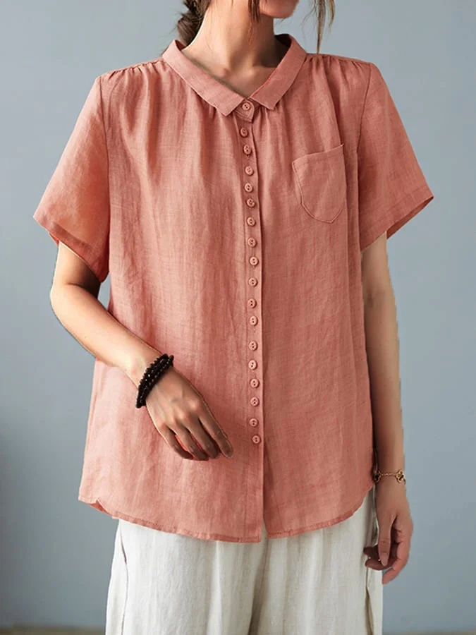 CM | Camisa suelta, informal y monocolor