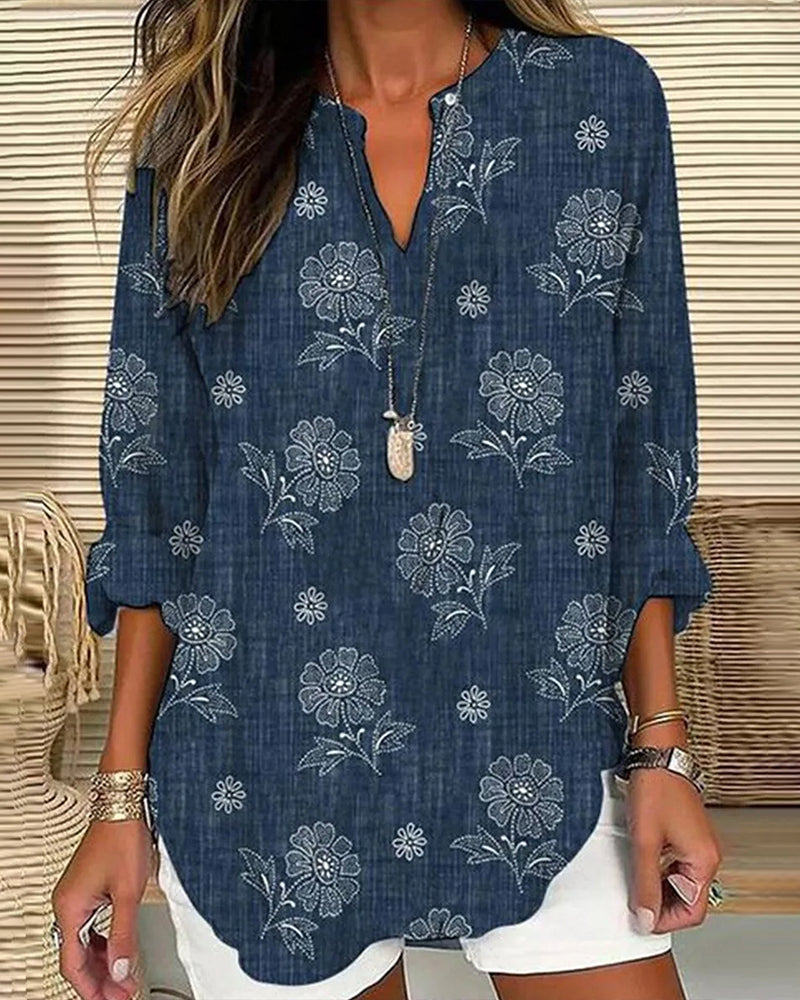 CM | Blusa casual con estampado floral