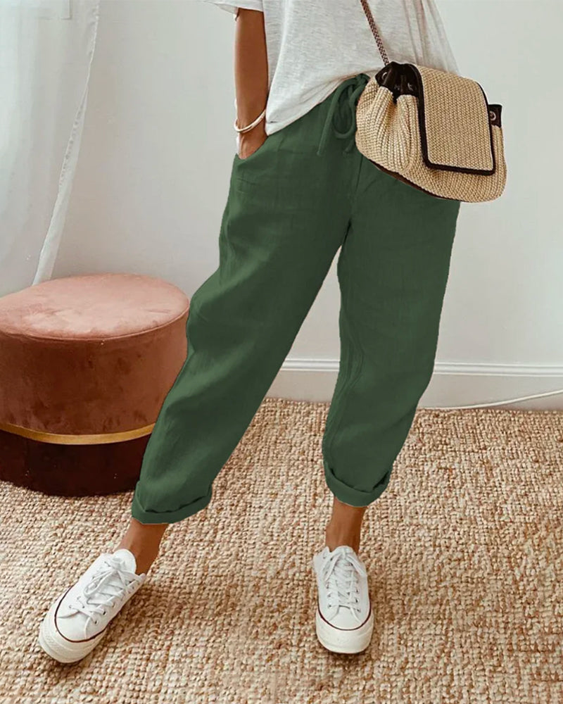 CM | Pantalones de cuerda enrollados