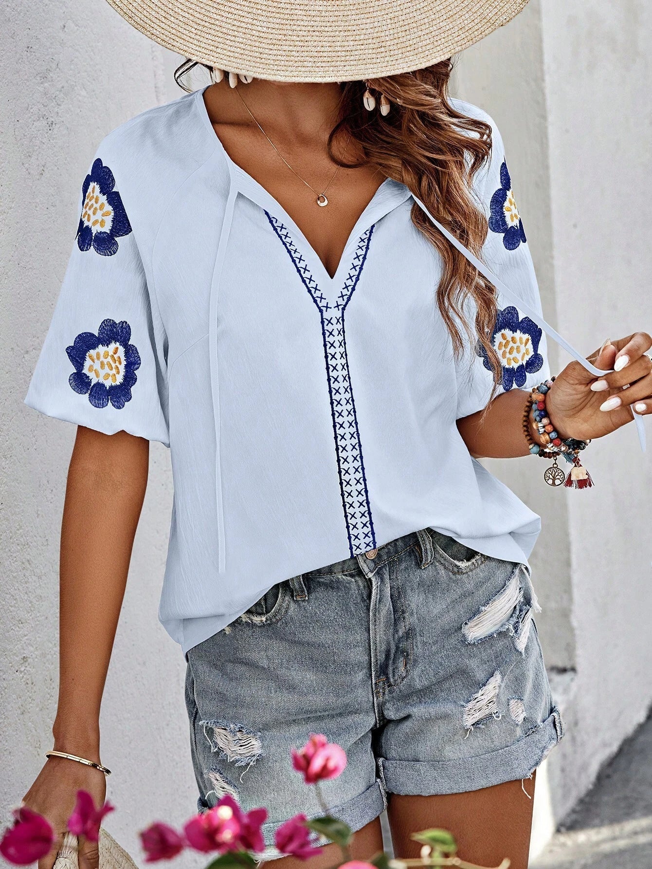 CM | Blusa boho bordada