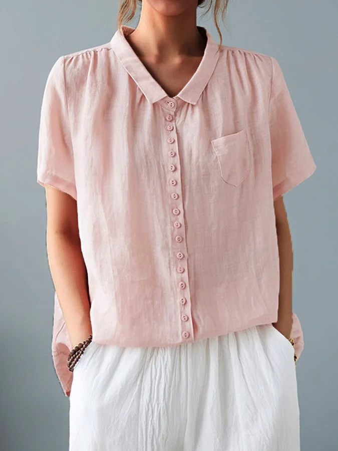 CM | Camisa suelta, informal y monocolor