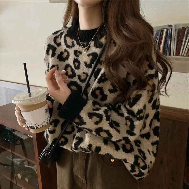 CM | Cálido jersey con estampado de leopardo