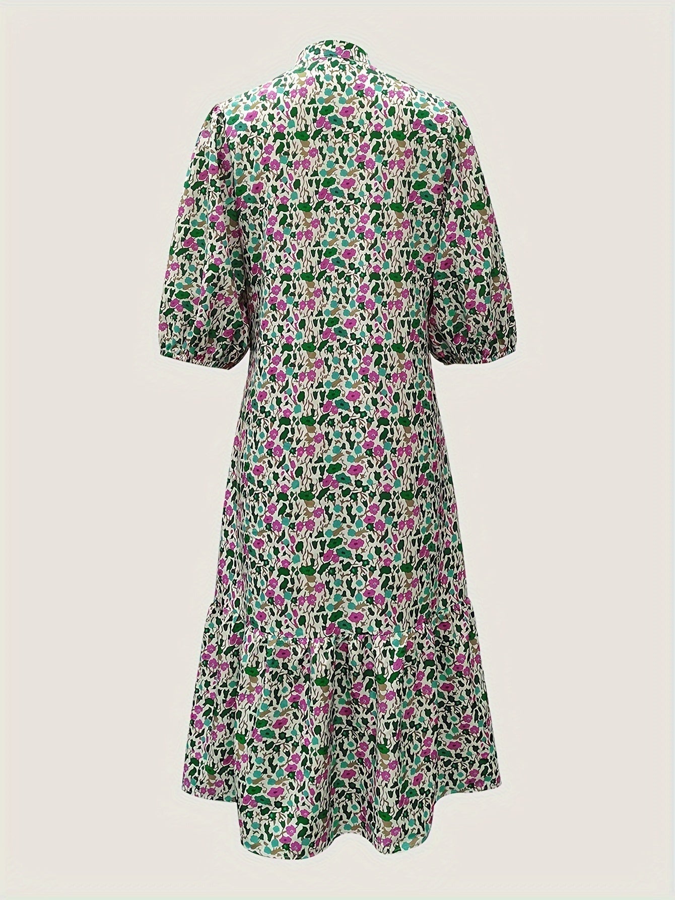 CM | elegante vestido midi verde para mujer