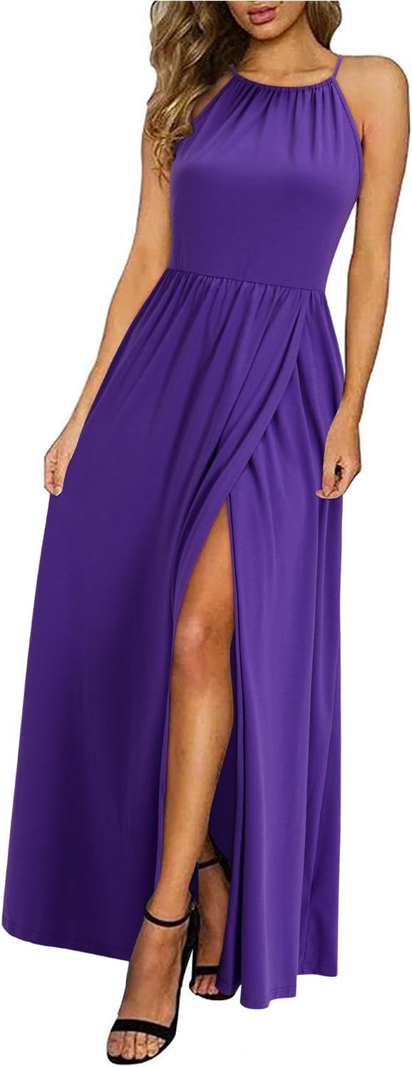 CM | maxi vestido halter con abertura