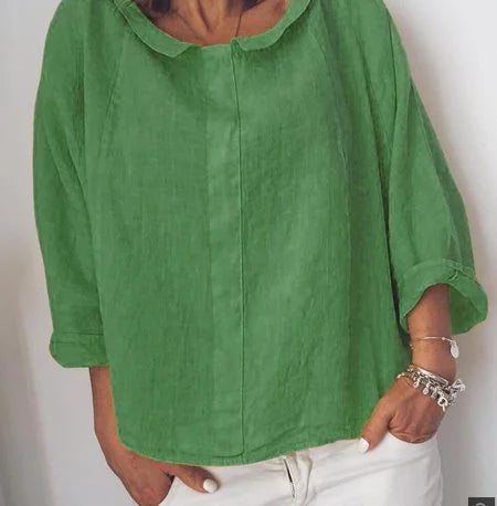 CM | Camisa monocolor de señora con solapas pequeñas