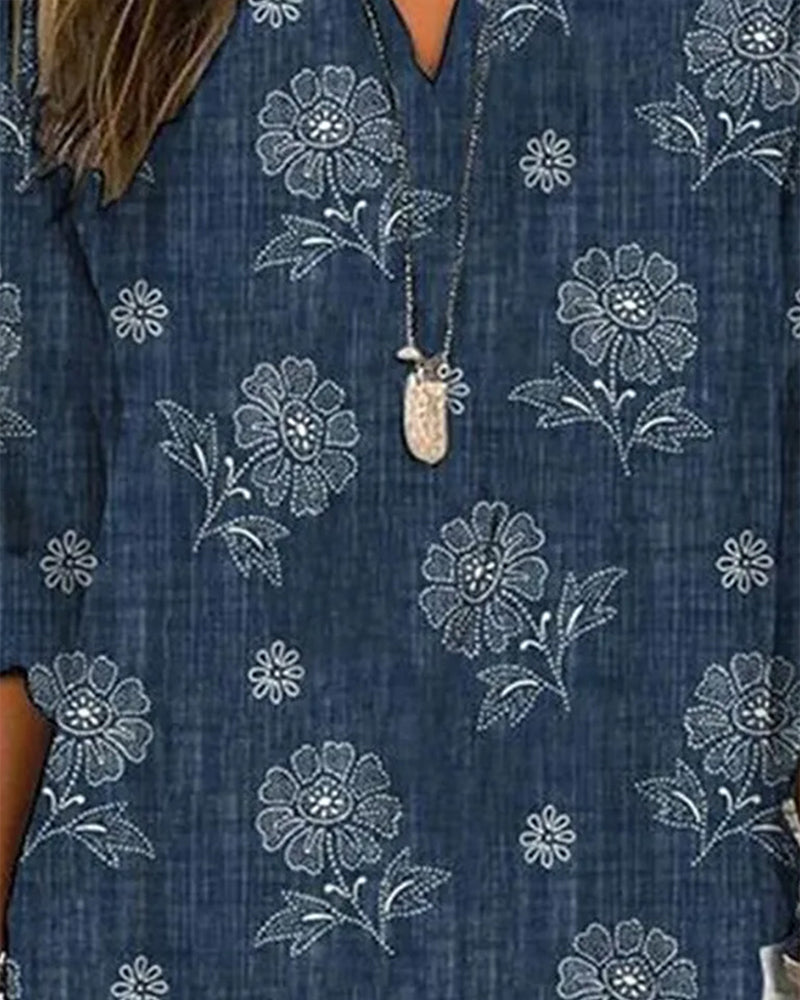 CM | Blusa casual con estampado floral