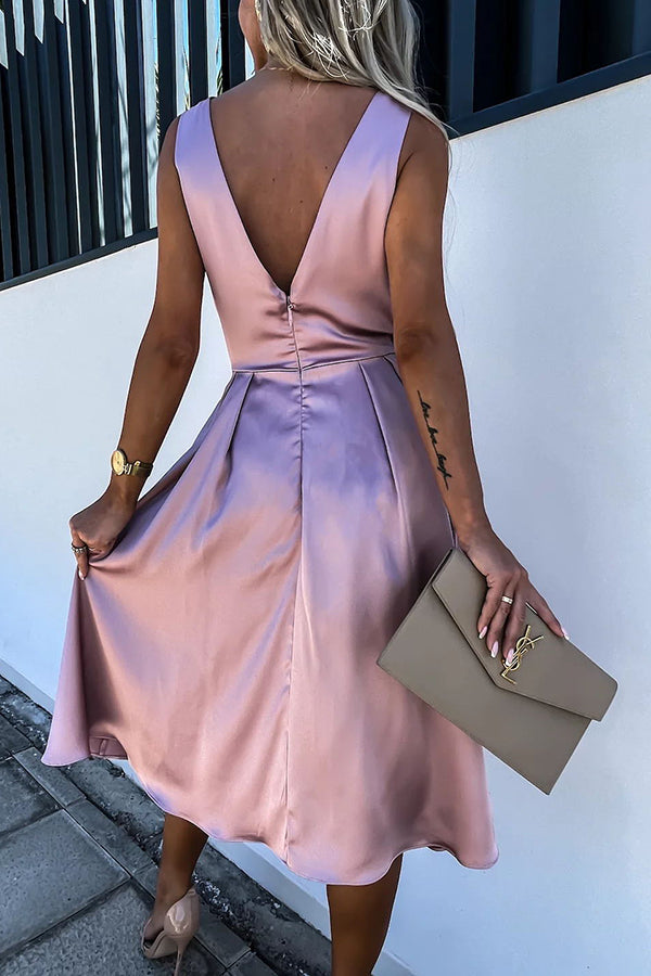 CM | Vestido midi de satén Hold You In My Memory