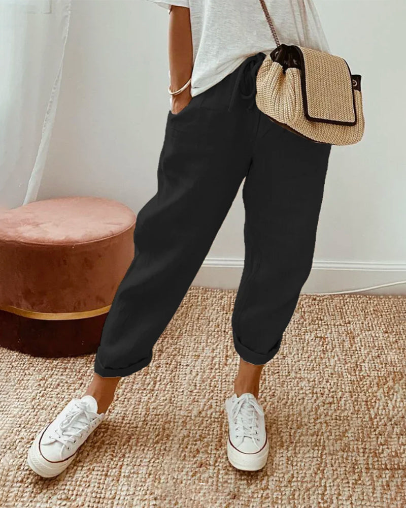 CM | Pantalones de cuerda enrollados