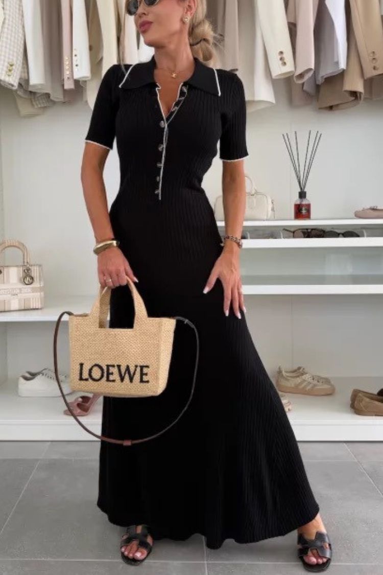 CM | Color Sólido Sin Espalda Off-Shoulder Fruncido Delgado Maxi Vestido
