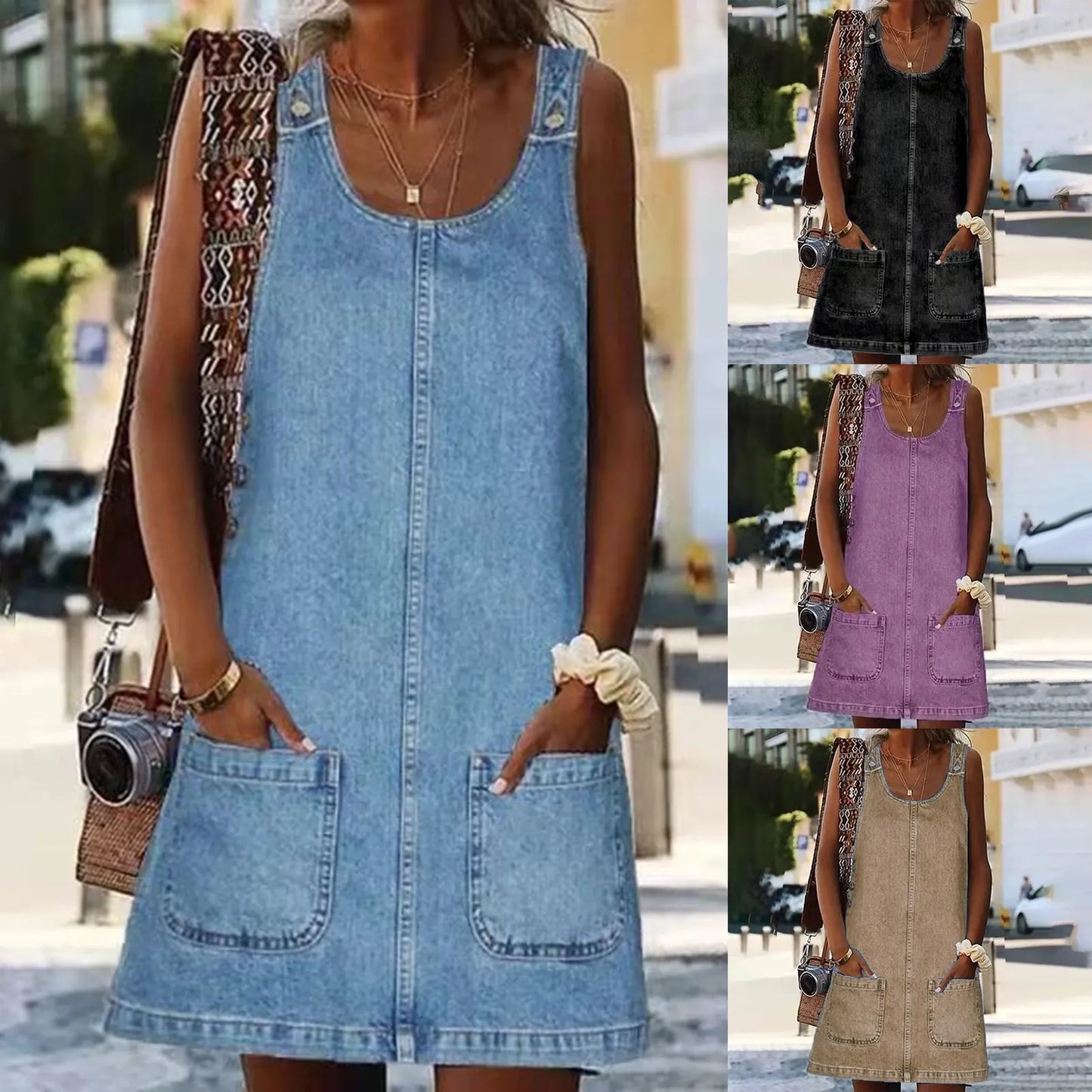CM | MINI VESTIDO SIN MANGAS.