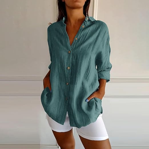 CM | Auberis - Blusa de algodón de alta calidad