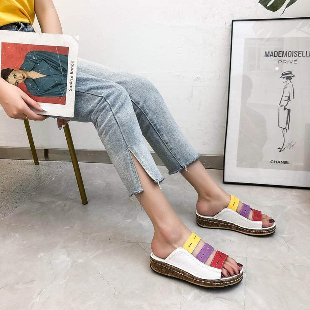 CM | | Cómodas sandalias de sujeción tricolor para mujer